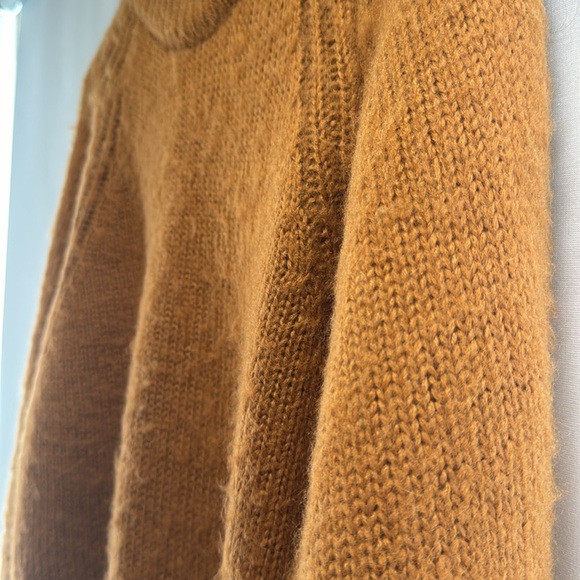 ASOS Women’s Heavy Knit Sweater Size 6 Orange Tan Cozy Oversized Layering Piece - Picture 5 of 7